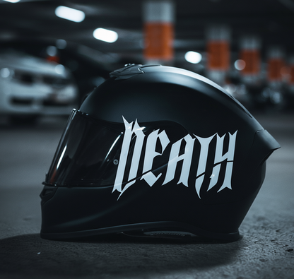 DEATH Kask Sticker | Motosiklet Kask Sticker