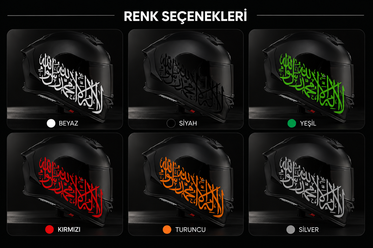Kelime-i Tevhid Kask Sticker
