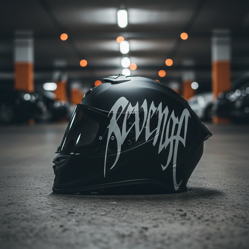 REVENGE Kask Sticker | Motosiklet Kask Sticker
