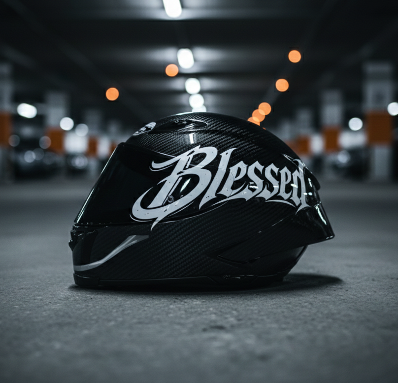 BLESSED – Motosiklet Kask Sticker