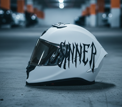 SINNER Kask Sticker | Motosiklet Kask Sticker