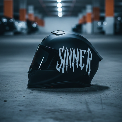 SINNER Kask Sticker | Motosiklet Kask Sticker