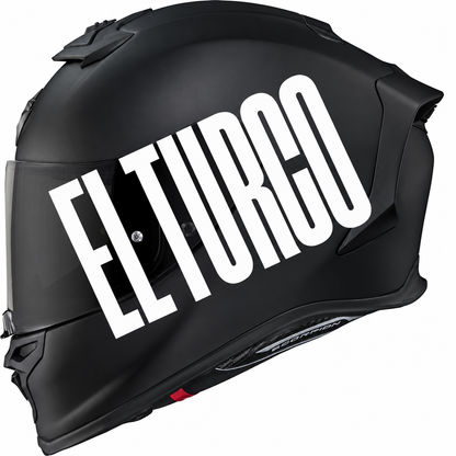 EL TURCO | Beyaz | Kask üzerinde uygulama