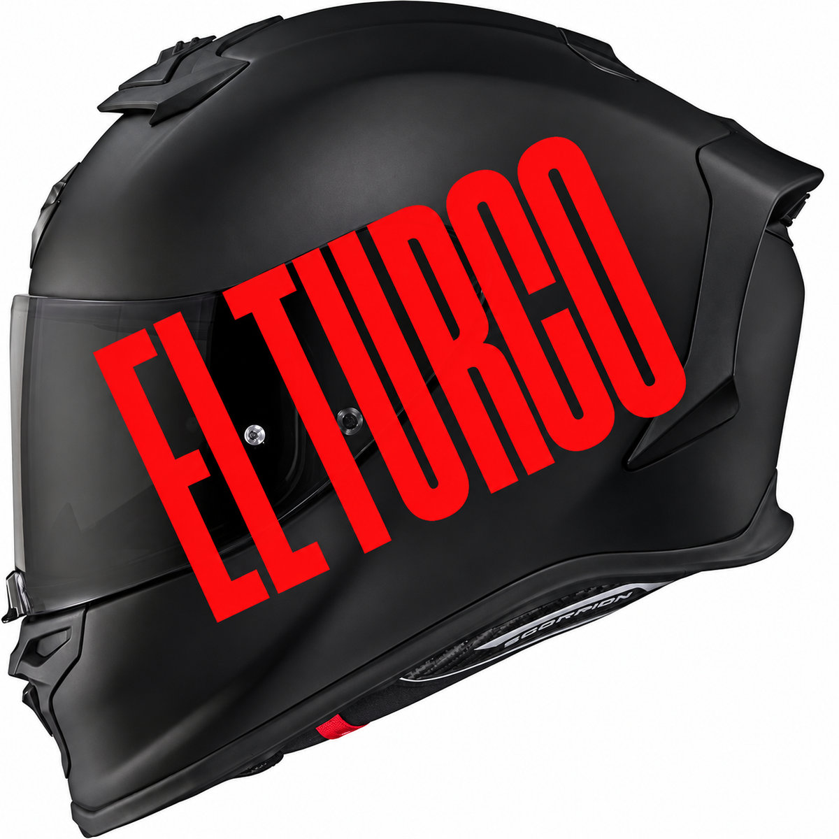 EL TURCO | Kırmızı | Kask üzerinde uygulama