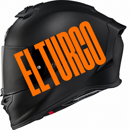 EL TURCO | Turuncu | Kask üzerinde uygulama