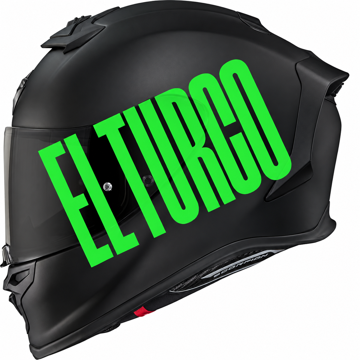 EL TURCO | Yeşil | Kask üzerinde uygulama