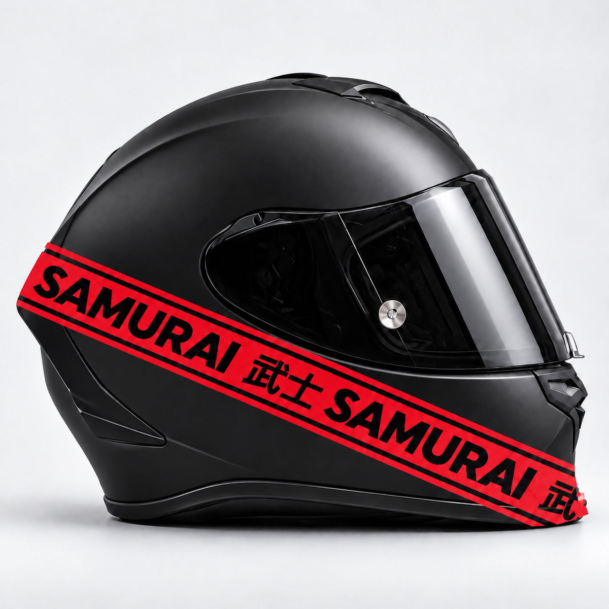 SAMURAI | Kırmızı | Kask üzerinde uygulama